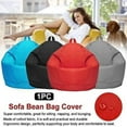 thumbnail image 4 of WSYW Bean Bag Chair Cover Lazy Lounger Storage Sofa Slipcover Oxford for Adults Kids Black Small, 4 of 8