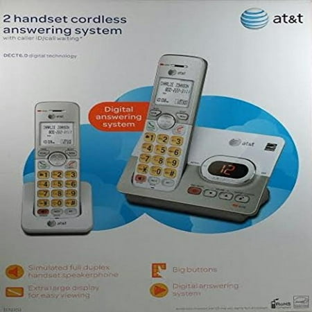 AT&T EL52253 Cordless Phone with 2 Handset, Answering System, Caller ID