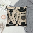 thumbnail image 2 of Ollo0ord Horse Pillow Cover for Kids ,Retro Cow Skull Throw Cushion Cover Style Room Decor Cushion Case for and 20x20in, 2 of 5