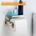 thumbnail image 3 of Bathroom Storage Shelf Multi-purpose Polishing Mirror Surface Anti-rust Strong Load-bearing Storage Space Saving Waterproof Tissue Storage Box Bathroom Accessories, 3 of 8