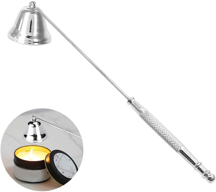 Candle Snuffer Candle Extinguish Wick Snuffer Candle Accessory with Long Handle for Putting Out Extinguish Candle Wicks Flame Safely Golden 