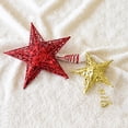 thumbnail image 5 of Adorno de estrella de árbol de Navidad de hierro forjado Adorno de estrella de árbol brillante Decoración del hogar (15 cm Rojo), 5 of 5