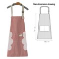 thumbnail image 2 of Waterproof Apron for Adults Chef Bib With Roomy Pocket for Kitchen BBQ Crafting Drawing, 2 of 5