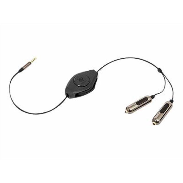 Emerge - Répartiteur Audio - mini jack Mâle à mini jack Femelle - 5 Pieds - Rétractable