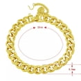 thumbnail image 4 of GKNET 24K Gold Plated 9mm Frosted Link Cuban Chain Bracelet Vintage Classic Jewelry, 4 of 4
