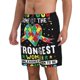 thumbnail image 2 of Balery I Love With Autism Traje de Baño Estilo Hawaiano para Hombre, Shorts de Secado Rápido con Bolsillos-Small, 2 of 6