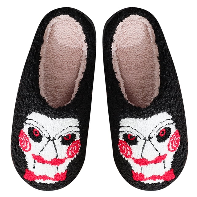 Pantuflas Halloween para asustar a la motosierra (44-45 Susto motosierra para 43-44 pies)