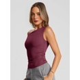 thumbnail image 4 of Womens Summer Off the Shoulder Tops Going Out T Shirts Crop Tank Top Fashion Clothes Spring Outfits 2025 Wine Red XL, 4 of 7