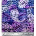 thumbnail image 3 of Soimoi Japan Crepe Satin Fabric Paisley Panel Fabric Prints by Yard 42 Inch Wide, 3 of 3