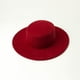 thumbnail image 3 of ¡Rebaja! Sombrero de copa Fdelink, moderno, color a la moda, estilo canotier, sombrero de invierno cálido para exteriores, sombrero rojo 2, 3 of 3