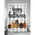 thumbnail image 5 of Fsddascl Happy Halloween Shower Curtain Set - Extra Long 72" x 96" Washable Bathtub Curtain with 12 Hooks, Dot Pumpkins Holiday Wooden Plank Waterproof Fabric Stall Shower Curtains for Bathroom, 5 of 6