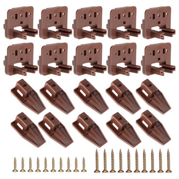 10PCS Drawer Slide Track Guide Glide for Center Mount Dressers and Nightstand 1 Systems