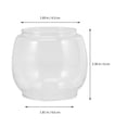 thumbnail image 4 of FELTECHELECTR 2 pantallas de lámpara de aceite, delicadas cubiertas de vidrio para lámpara de queroseno, pantalla de vidrio transparente., 4 of 5