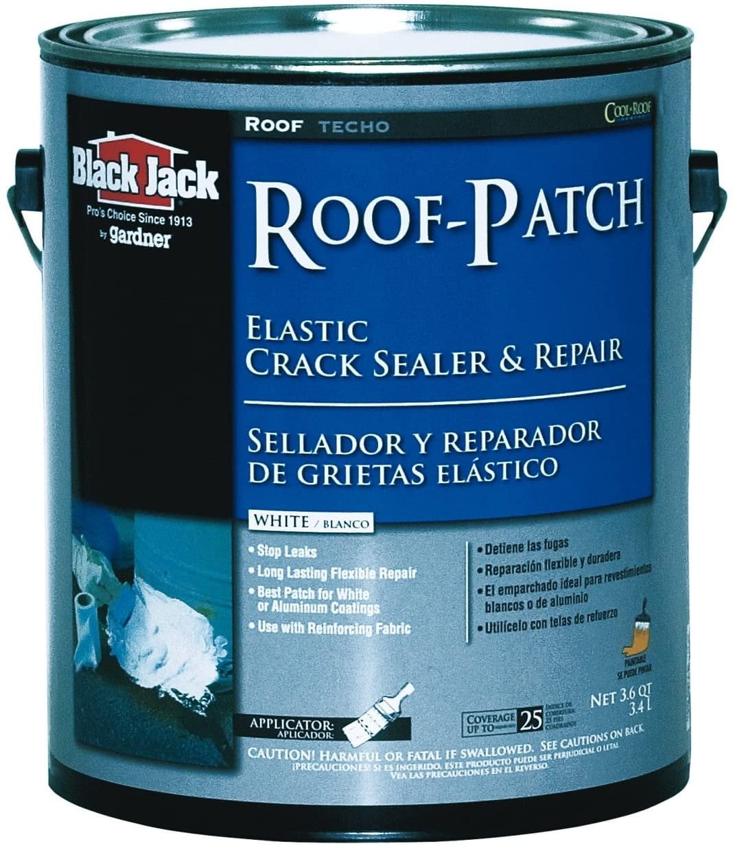 Black Jack RoofPatch Elastic Crack Sealer And Repair Water Based White