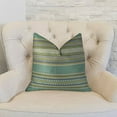 thumbnail image 1 of Plutus Coussin à Rayures Chic Aloe Fait Main, (Double Face 20 Pouces x 26 Pouces Standard), 1 of 2
