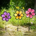 thumbnail image 2 of In the Breeze 2625 — 10-inch Realistic Flower Spinner Assortment - 3 Pack — Colorful Flower Wind Spinners for Yards and Gardens, 2 of 4