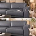 thumbnail image 6 of 24" x 54" Self-Adhesive Leather Repair Patch Roll, Peel & Stick Vinyl Repair Tape for Sofa, Couch, Car Seats & Furniture (Dark Gray), 6 of 6