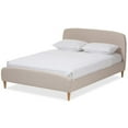 thumbnail image 1 of Baxton Studio Mia Upholstered King Platform Bed in Light Beige, 1 of 7