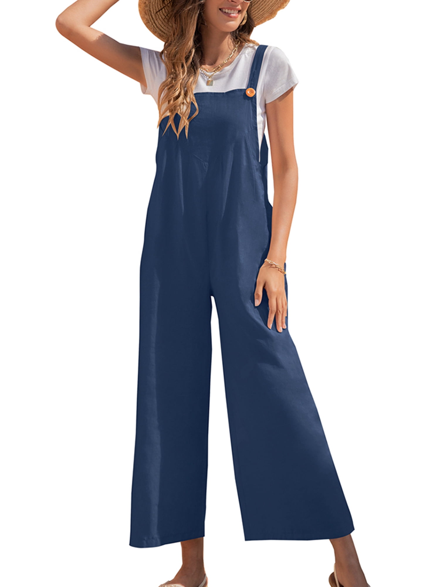 Women Comfy Ladies Loose Dungarees 
