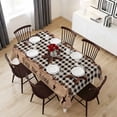 thumbnail image 6 of Texas Star Plaid Table Cloth Waterproof Tablecloths, Farmhouse Black Brown Texas Vintage Tablecloth Dining Table Cover for Kitchen Party Tabletop Outdoor, Rectangle Tablecloth 54x108 Inch, 6 of 9
