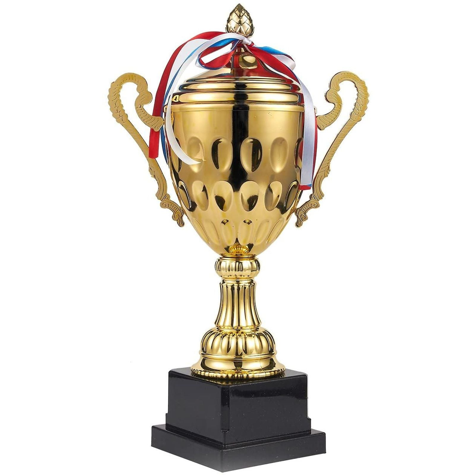 Kisangel Golden Sports Award Trophy Meta Match Tournaments Gold Trophy Cups Competitive Trophy Honor Trophy for Award Ceremony Appreciation Gift 24 5cm