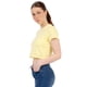 thumbnail image 2 of Playera Crop Básica Manga Corta Para Mujer Quarry Color Amarillo, 2 of 4