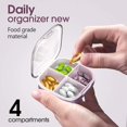 thumbnail image 2 of Pocket Pill Containers, Pill Case, Portable Pill Case, Pill Case for Purse, Cute Pill Organizer, Pill Container for Purse, Small Pill Organizer, Pill Box Small, Travel Pill Box(Brown), 2 of 7
