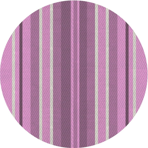 Ahgly Company Indoor Round Patterned Pastel Purple Pink Novelty Area Rugs, 6' Round