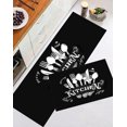 thumbnail image 6 of Kitchen Mats for Floor 2 Piece Set Black and White Rug Decor Washable 17"x47"+17"x30" (Tableware), 6 of 6