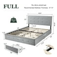 thumbnail image 7 of Amolife Full Size Platform Bed Frame with Square-stitched Headboard and 4 Drawers, Light Gray, 7 of 7