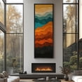 thumbnail image 3 of Large Framed Canvas Print Colorful Abstract Mountain Wall Art Modern Landscape Decorative for Living room Bedroom - 60"x20" Black Frame, 3 of 6
