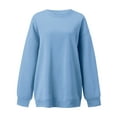 thumbnail image 4 of Siilsaa Womens Oversized Sweatshirts Hoodies Crew Neck Pullover Sweaters Casual Comfy Fall Fashion Outfits Clothes 2024 Blue,S, 4 of 4