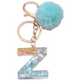 thumbnail image 2 of dianhelloya Letter Pendant Plush Ball Key Chain Resin Sequin Buckle Keyring Holder Charm Decoration Z, 2 of 8