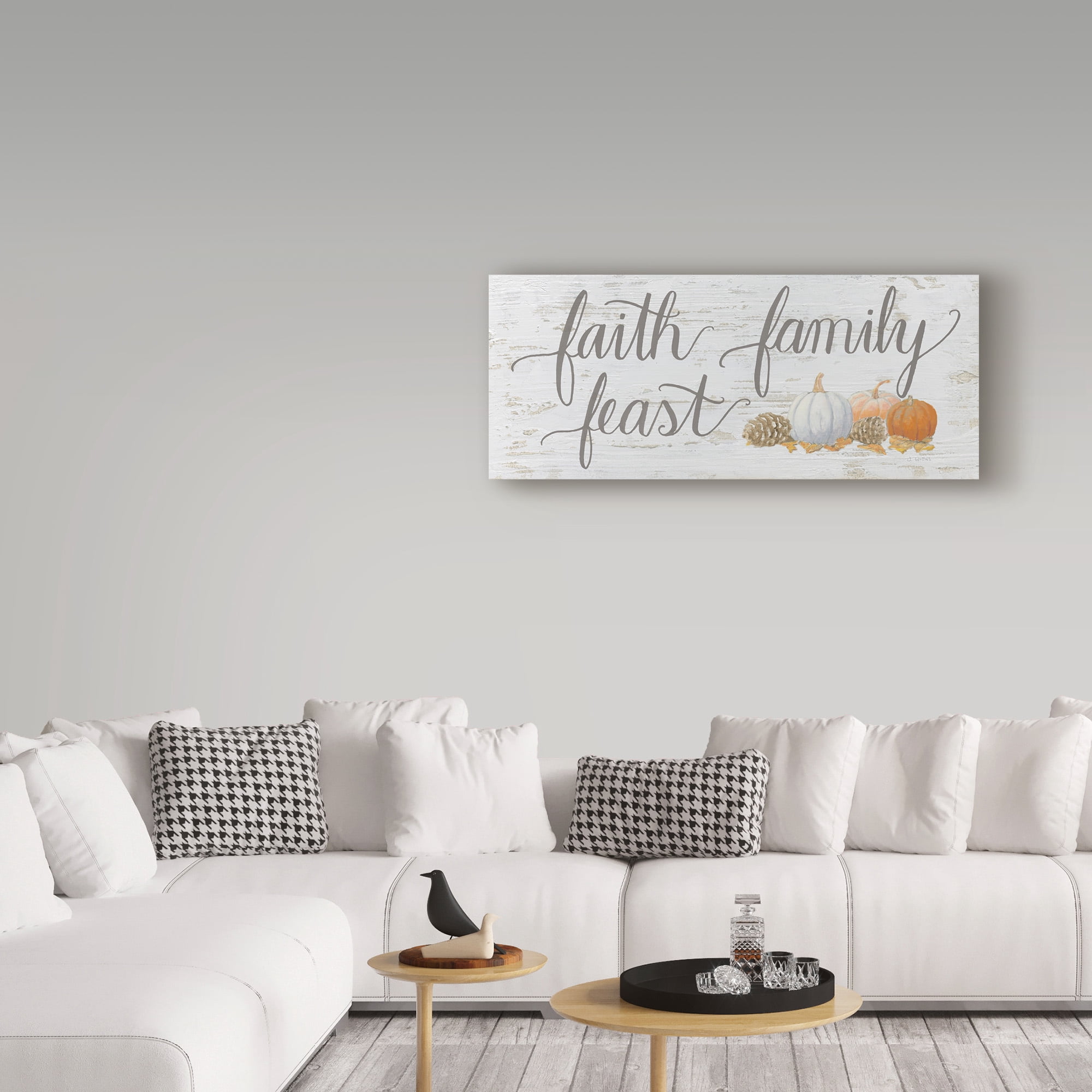 Trademark Fine Art 'Beautiful Bounty Sign III Script' Canvas Art by James Wiens
