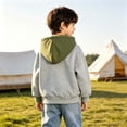 thumbnail image 4 of Edvintorg Boys Hoodie Long Sleeve Casual Pullover Top Half Zip Hooded Sweatshirt with Pocket Clothes for Boys Size 3-12, 4 of 8