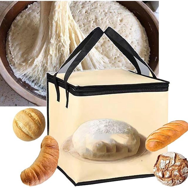 Dough Proofer avec Chauffage, (20L 30L 35L 50L), Réglage 3 Vitesses + Réutilisable + Chauffage Basse Température, Pot de Démarrage de Pâte à Sucre, Kit d'Outils pour Faire du Pain au Levain (Couleur : 50L)