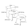 thumbnail image 3 of Accent Chair with Ottoman Set, Faux Fur Upholstered Living Room Chairs with Plush Cushion, Modern Single Recliner Chair with Metal Legs Support for Reading Room, Bedroom, Make Up Room, Caramel, 3 of 7