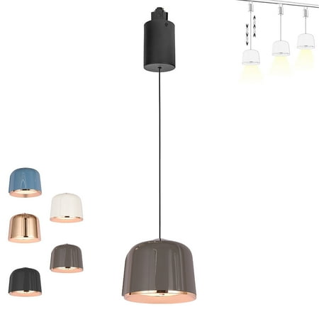 

FSLiving 7W H-Type Track Pendant Light Retractable Lift Droplight with Aluminum Shade 3000K LED Spotlight Indoor Island Light Adjustable Length Lamp for Resturant Black Pearl - 1 Light