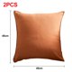 thumbnail image 2 of Funda de almohada cómoda de algodón lavado, 2 uds., color sólido, con borde prensado, atmosférica simple, 2 of 5