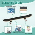 thumbnail image 4 of 31'' Complete Skateboard 7 Layer Canadian Maple Double Kick Deck Skateboards Skull patterns flowers snakes grunge style Skate Board for Beginner Adult Gifts, 4 of 5