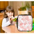 thumbnail image 6 of Square Lunch Bag 10.5*3.5*9.5 Inches Cooler Bag Lunch Bag Insulation Portable Durable Fashion Pink Leaf, 6 of 6