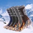 thumbnail image 2 of Fesfesfes Men's Ski Socks Winter Warm Socks Athletic Outdoor Sports Socks Mountaineering Socks, 2 of 9