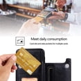 thumbnail image 4 of Design for Samsung Galaxy S10E Case with Tempered Glass Screen Protector Credit Card Holder Slot, PU Leather Wallet Phone Cases Stand Kickstand Protective Cover for Glaxay S 10E 10SE Men Black, 4 of 12