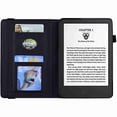 thumbnail image 4 of Dteck Case with Stand for Kindle Paperwhite 12th Gen 2024 Released (7") & Kindle Colorsoft Signature Edition, Anti-Slip Stand Embossed Leather Soft TPU Back Protective Cover with Elastic Strap, Black, 4 of 5