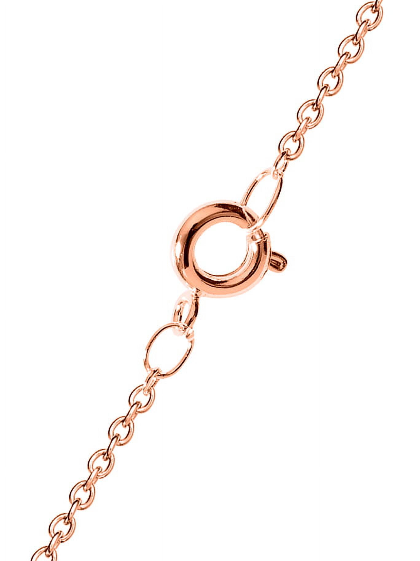 Disney Girls/Tween Minnie Mouse Sterling Silver 14kt Gold Plated Cubic Zirconia Necklace, 16" + 2" Chain