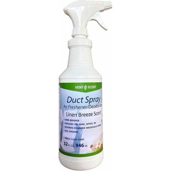 Air Duct Cleaner Spray, Essential Oils Professional HVAC Air Freshener, Air Duct Deodorizer, and Odor Remover Spray (Linen Breeze)