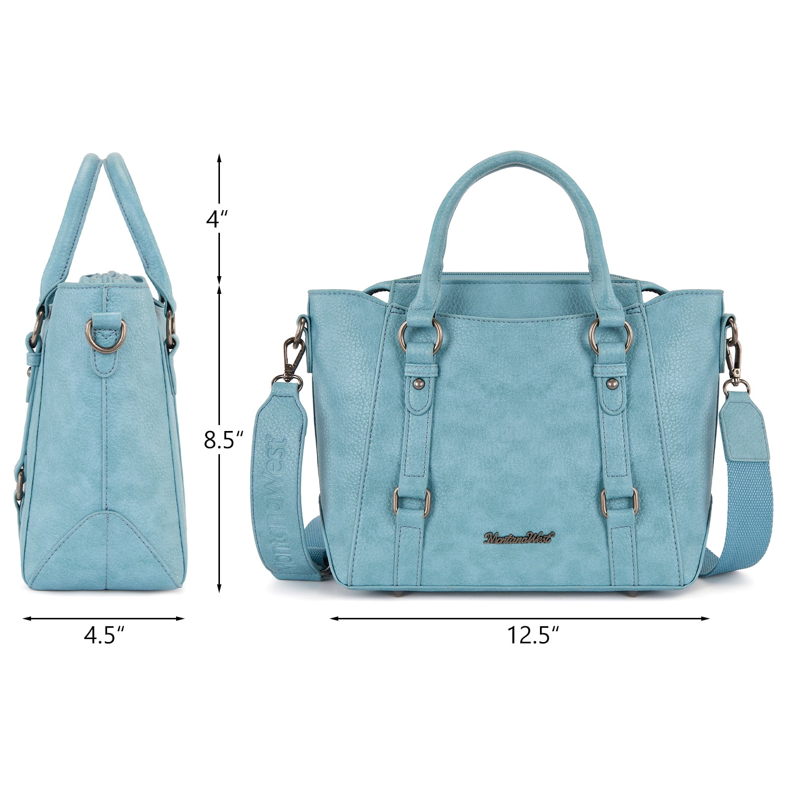 Montana West Small Tote Bag for Women Top handle handbag Trendy Crossbody Purse, Blue