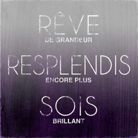 Dream Sparkle Shine (French) Canvas Art - SD Graphics Studio ()