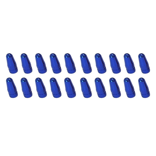 Wisewang 10 Pieces Bike Tire Caps Tyre Accessory Dustproof Cover Parts Valve Shell Solid Color Rim Stem Covers for Replacement Blue 2Set