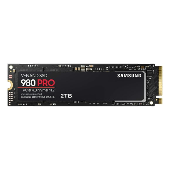 SAMSUNG 980 PRO SSD 2TB PCIe NVMe Gen 4 Gaming M.2 Internal Solid State Drive Memory Card, Maximum Speed, Thermal Control MZ-V8P2T0B/AM